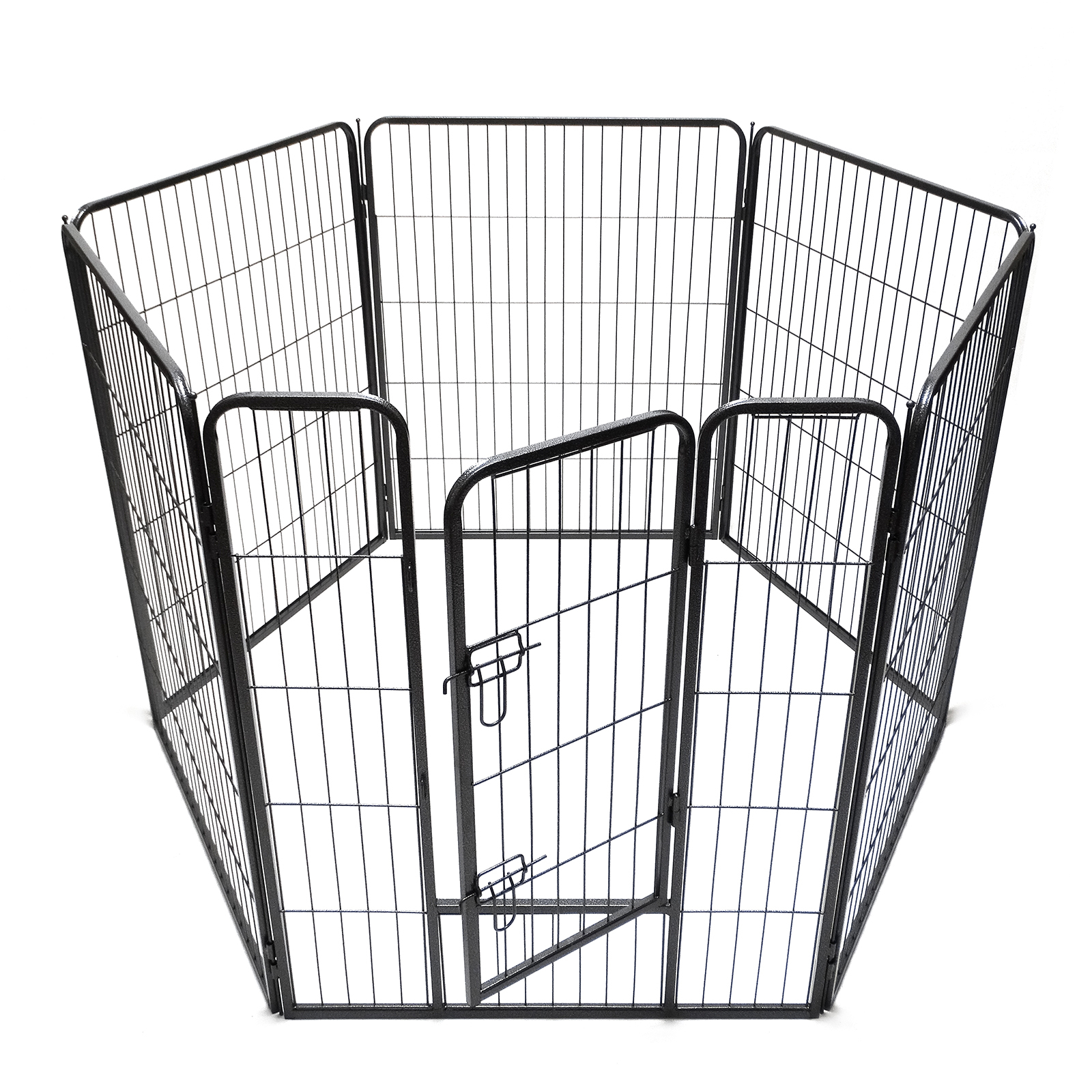 V278-HPL100-6-DOOR-139852-00 YES4PETS 6 Panels 100 cm Heavy Duty Pet Dog Cat Puppy Rabbit Exercise Playpen Fence Extension - Image 1