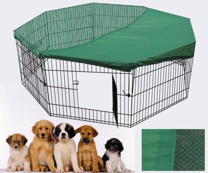 V278-PL24WCOVER-85579-00 YES4PETS 24' Dog Rabbit Playpen Exercise Puppy Enclosure Fence With Cover - Image 1