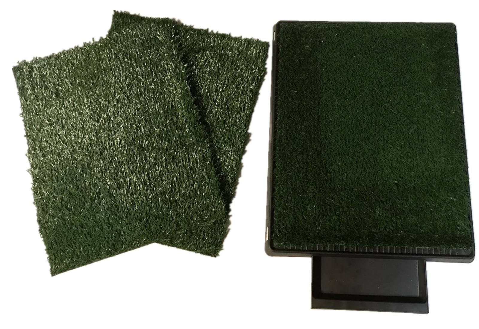 V278-PP5163-3GRASS-85590-00 YES4PETS Indoor Dog Toilet Grass Potty Training Mat Loo Pad pad with 3 grass - Image 1