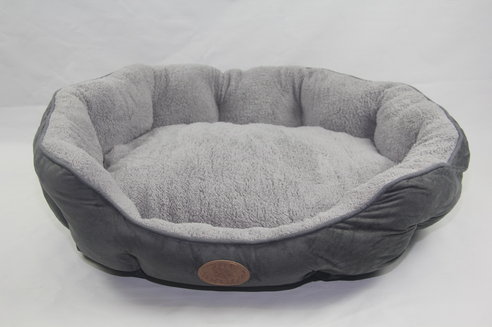 V278-TFRO3-L_BLUE-167745-00 YES4PETS Blue / Grey Washable Fleece Soft Pet Dog Puppy Cat Bed-Large - Image 1