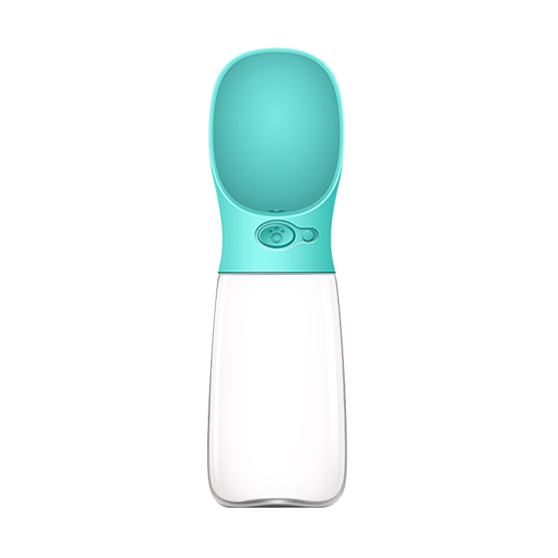 V278-WATER-BOTTLE-550-GREEN-77428-00 YES4PETS 550ml Portable Pet Dog Puppy Cat Drinking Mug Water Feeder Bottle Valve Travel Bottle Green - Image 1