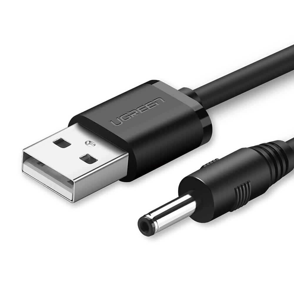 V28-ACBUGN10376-01_14 UGREEN USB2.0-A to DC 3.5mm M/F Charging Cable 1m (Black) 10376 - Image 1