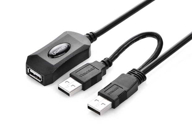 V28-ACBUGN20214-01_11 UGREEN USB 2.0 Active Extension Cable 10M with USB Power 5M (20214) - Image 1
