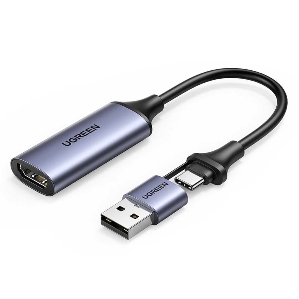 V28-ACBUGN40189-65239-00 UGREEN 40189 USB-C to HDMI 2 in 1 HD Video Capture Card - Image 1