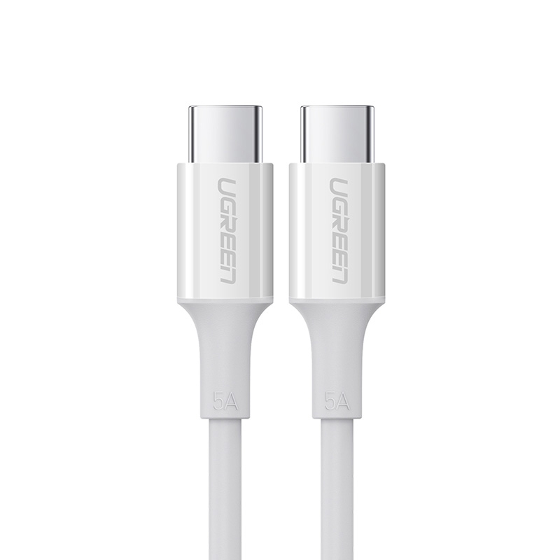 V28-ACBUGN60552_acbugn60552-1_1 UGREEN 60552 USB-C 2.0 to TYPE-C Male to Male Data Cable 5A 2M White - Image 1