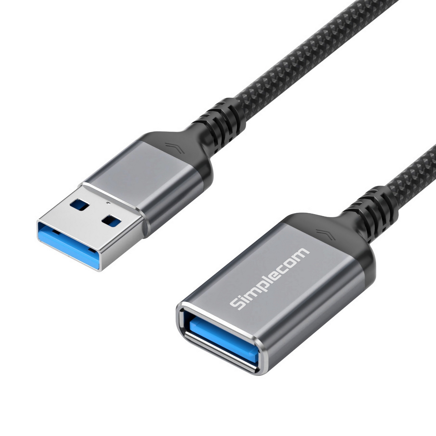 V28-CAU320-cau320_1-00 Simplecom CAU320 USB 3.0 Extension Cable USB-A Male to USB-A Female Nylon Braided 2.0M - Image 1