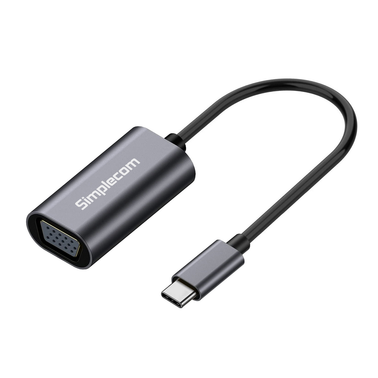 V28-DA104-da104_1-00 Simplecom DA104 USB-C to VGA Adapter Full HD 1080p - Image 1
