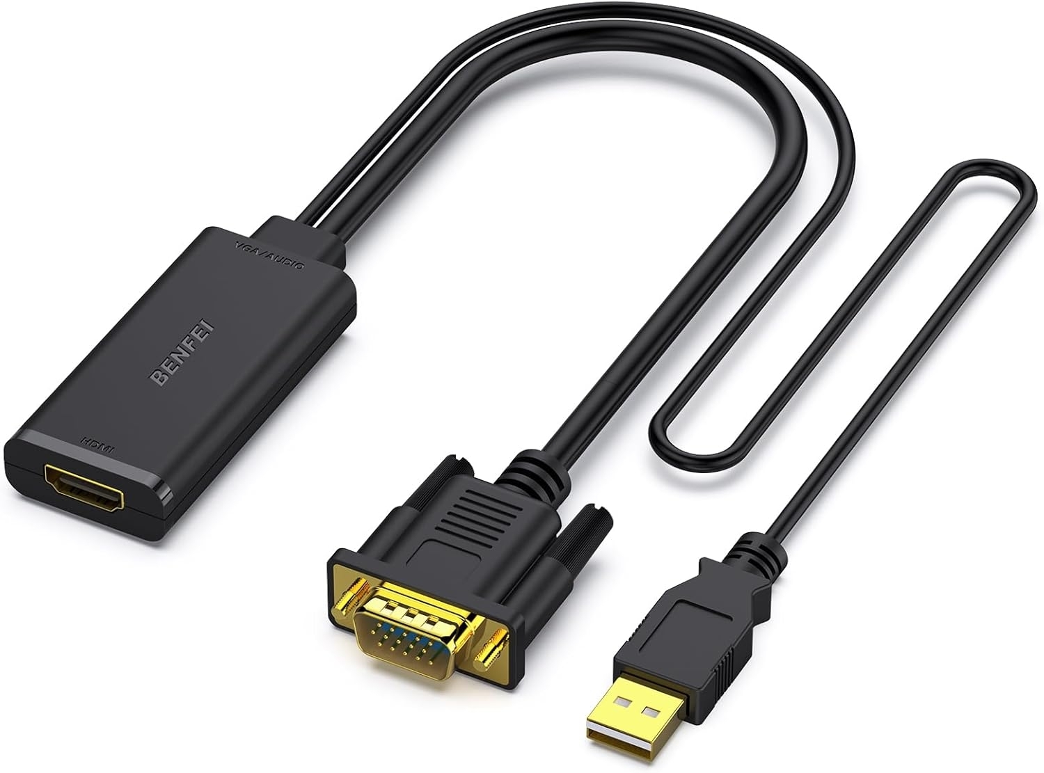 V28-ELEBEN210BK-202504171846-00 BENFEI 210BK VGA to HDMI Adapter with Audio Support and 1080P Resolution - Image 1