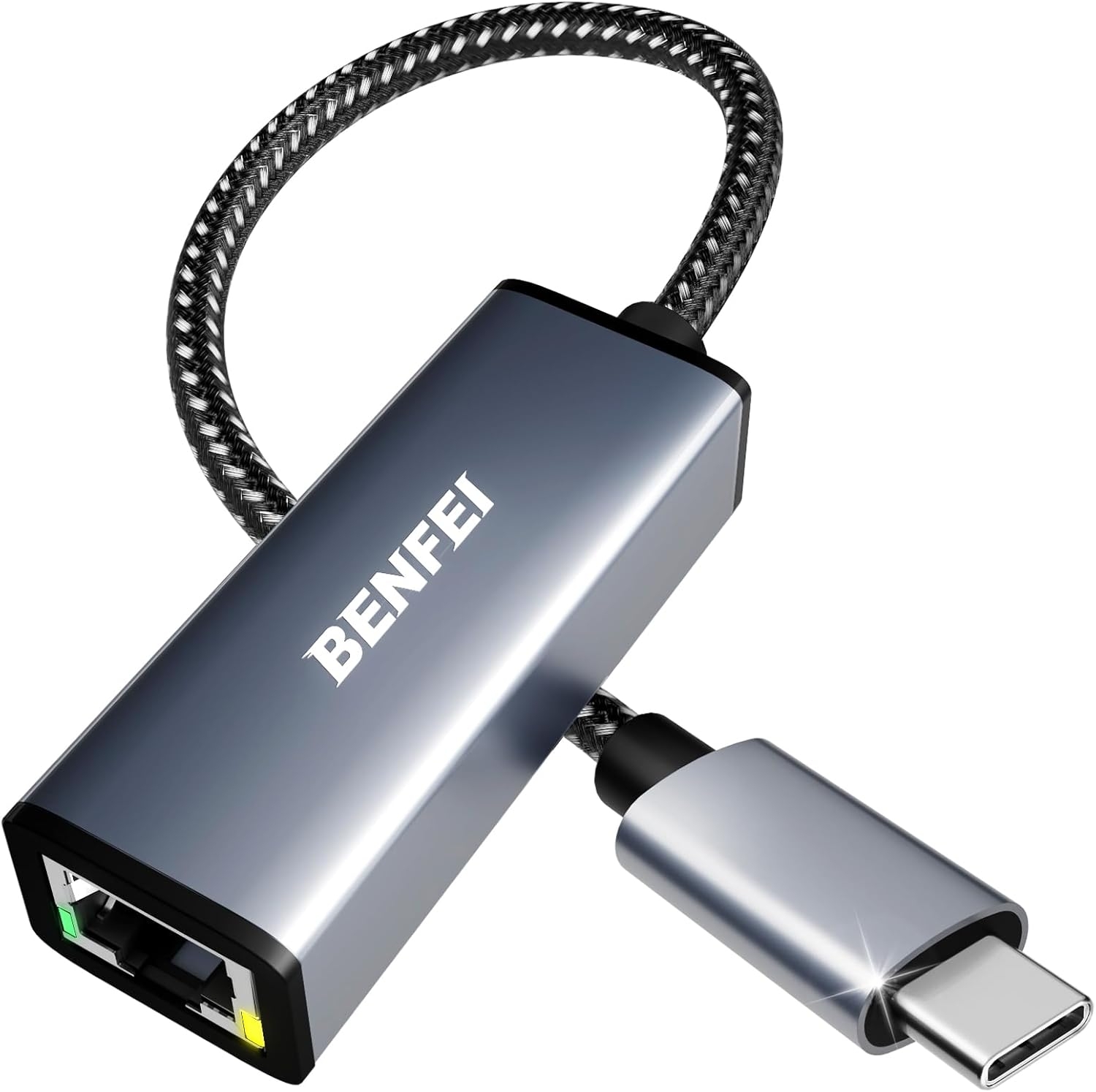 V28-ELEBEN269GY-202502281146-00 BENFEI USB-C to Ethernet Adapter (Thunderbolt 3 to RJ45) - Image 1