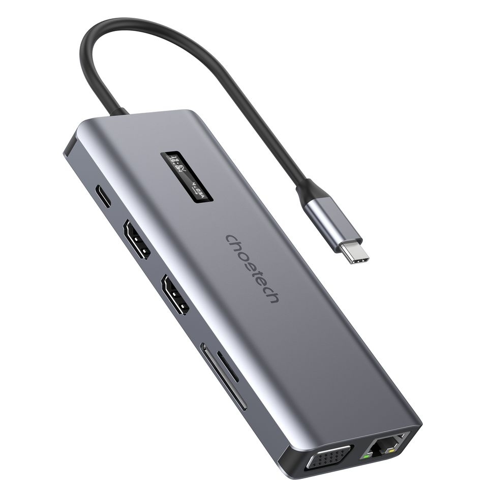 V28-ELECHOHUBM26-elechohubm26-1-00 CHOETECH HUB-M26 12-in-1 USB-C Multiport Adapter - Image 1