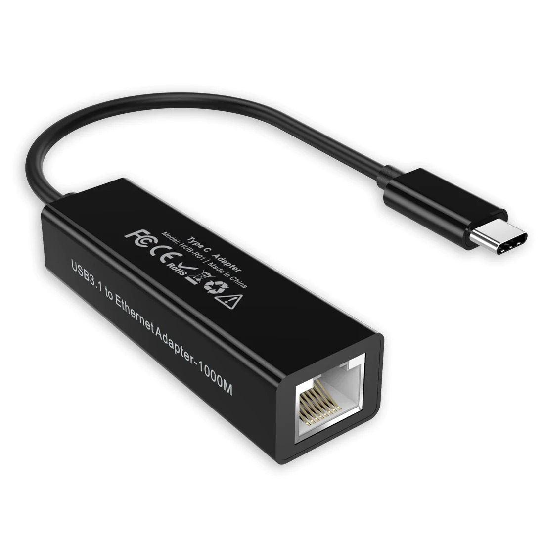 V28-ELECHOHUBR01_elechohubr01-1 CHOETECH HUB-R01 USB 3.1 Type-C To RJ45 Gigabit Ethernet Adapter - Image 1