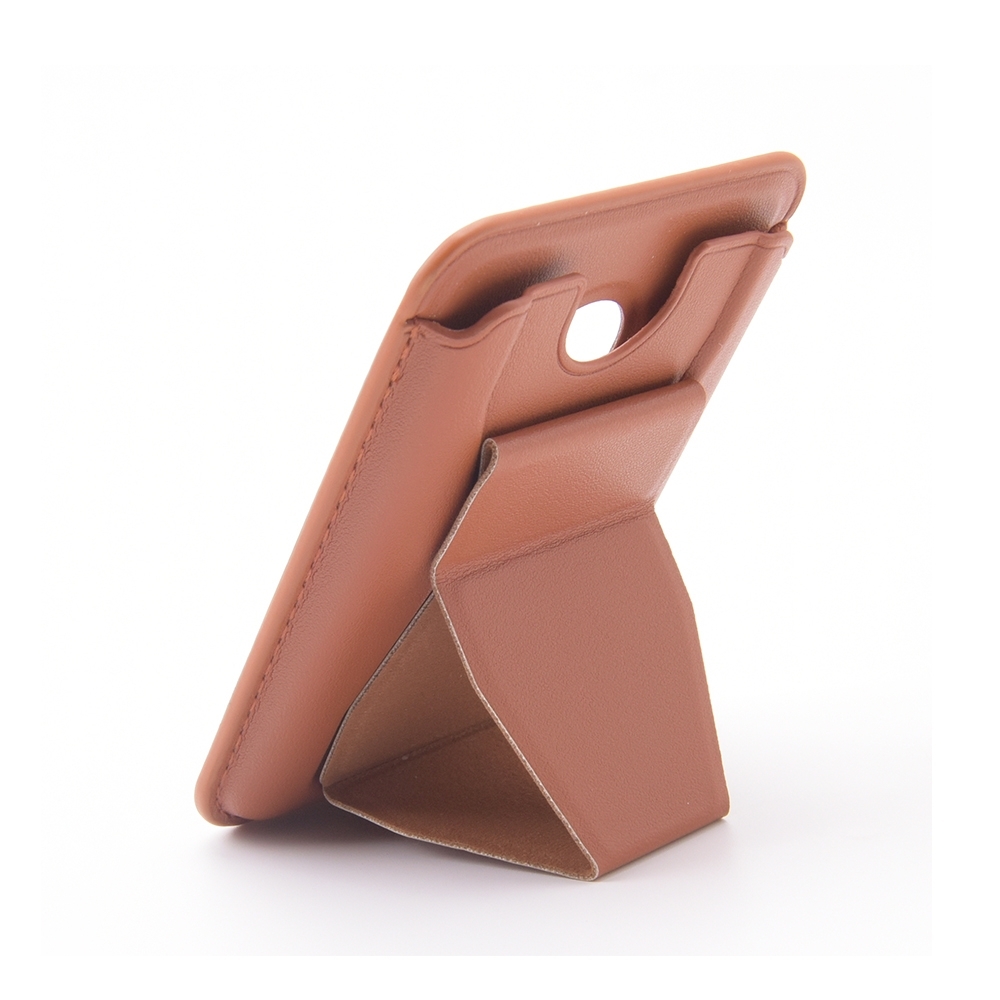 V28-ELECHOPC0003DBW-66500-00 CHOETECH PC0003-DBW Magnetic Card Holder for iPhone 12/13/14 (Brown) - Image 1