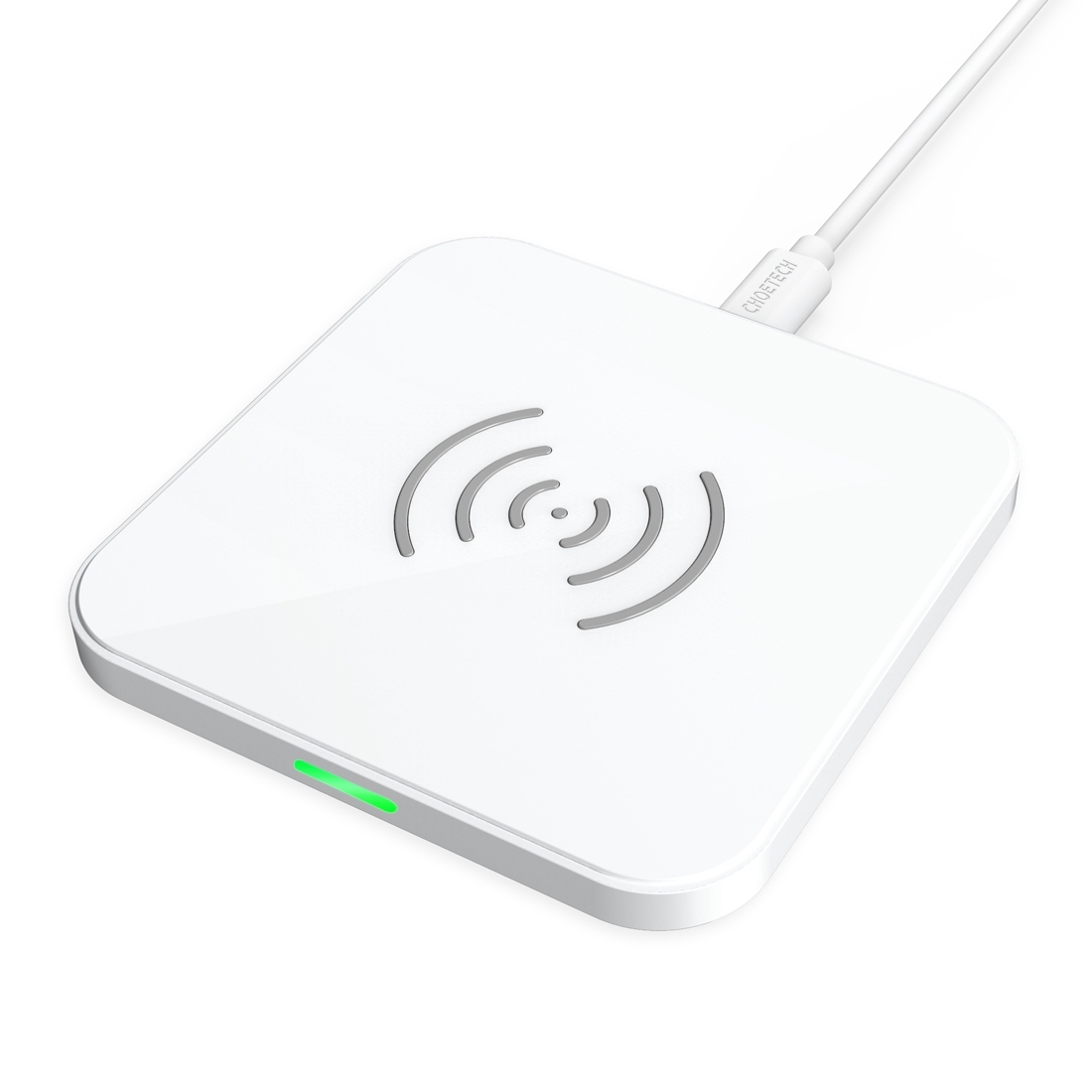 V28-ELECHOT511SWH_elechot511swh-1_1 CHOETECH T511-S 10W/7.5W Fast Wireless Charger Pad (White) - Image 1