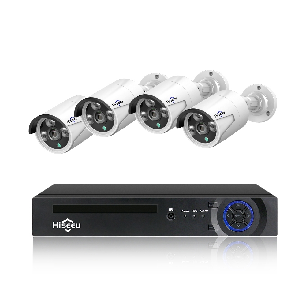 V28-ELEHISH5NVRP4624P-94812-00 Hiseeu H5NVR-P4-624P 4CH 4MP PoE CCTV System (2TB HDD) - Image 1