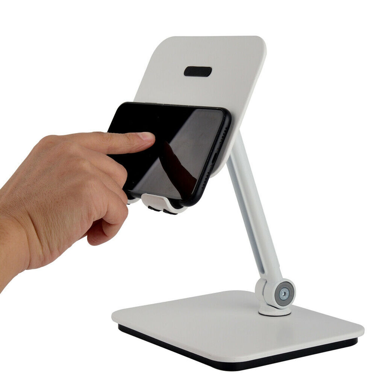 V28-MOBACCOTK1W-01_18 Full Motion 3 in 1 Smartphone Tablet and Notebook Holder White - Image 1