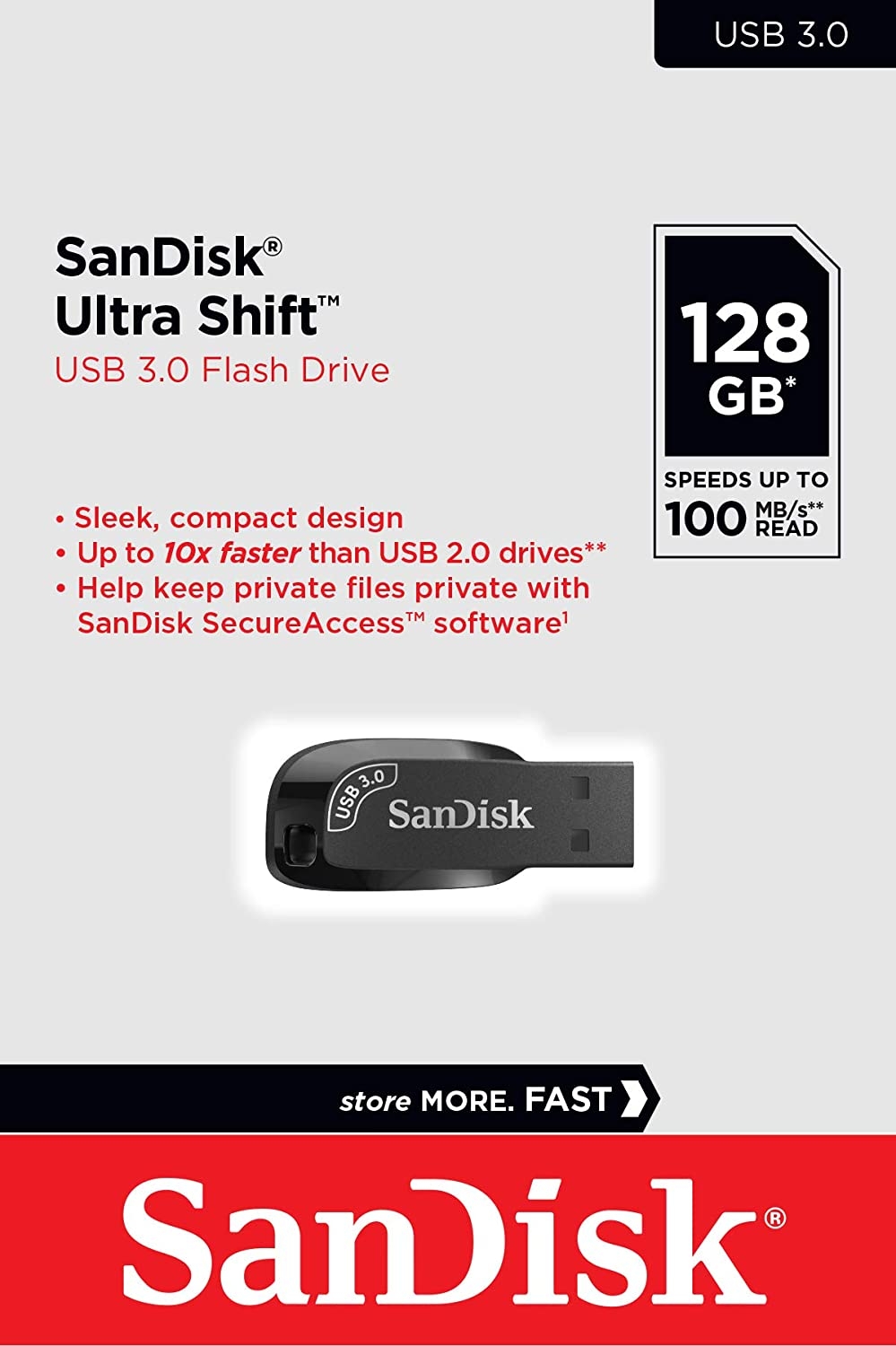 V28-SDCZ410-128G-G46-01_14 SanDisk 128GB Ultra Shift USB 3.0 Flash Drive SDCZ410-128G-G46 - Image 1