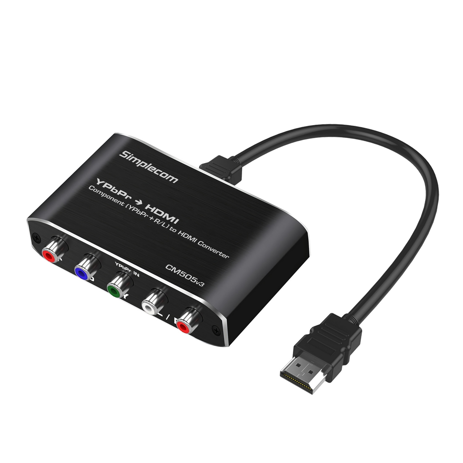 V28-SIMCM505V3-190507-00 Simplecom CM505v3 Component (YPbPr + Stereo R/L) to HDMI Converter Full HD 1080p - Image 1