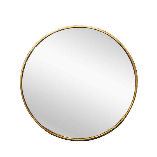 V292-MIRR-ARCH0032-51941-00 Metal Round Mirror 100cm - Gold - Image 1