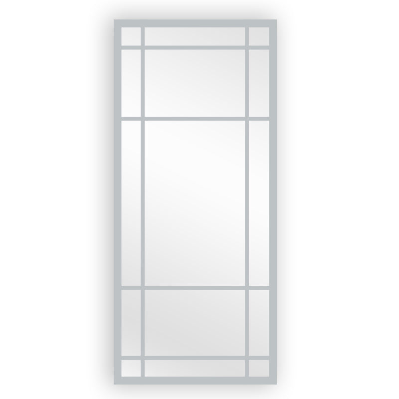V292-MIRR-ARCH022-51898-00 Window Style Mirror Full Length - White 80 CM x 180 CM - Image 1