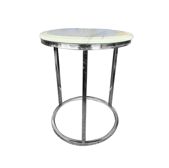 V292-SDT-KEL004-silversidetable_540x_v_1636937201-00 Kelly Side Table - White on Silver - 45cm - Image 1