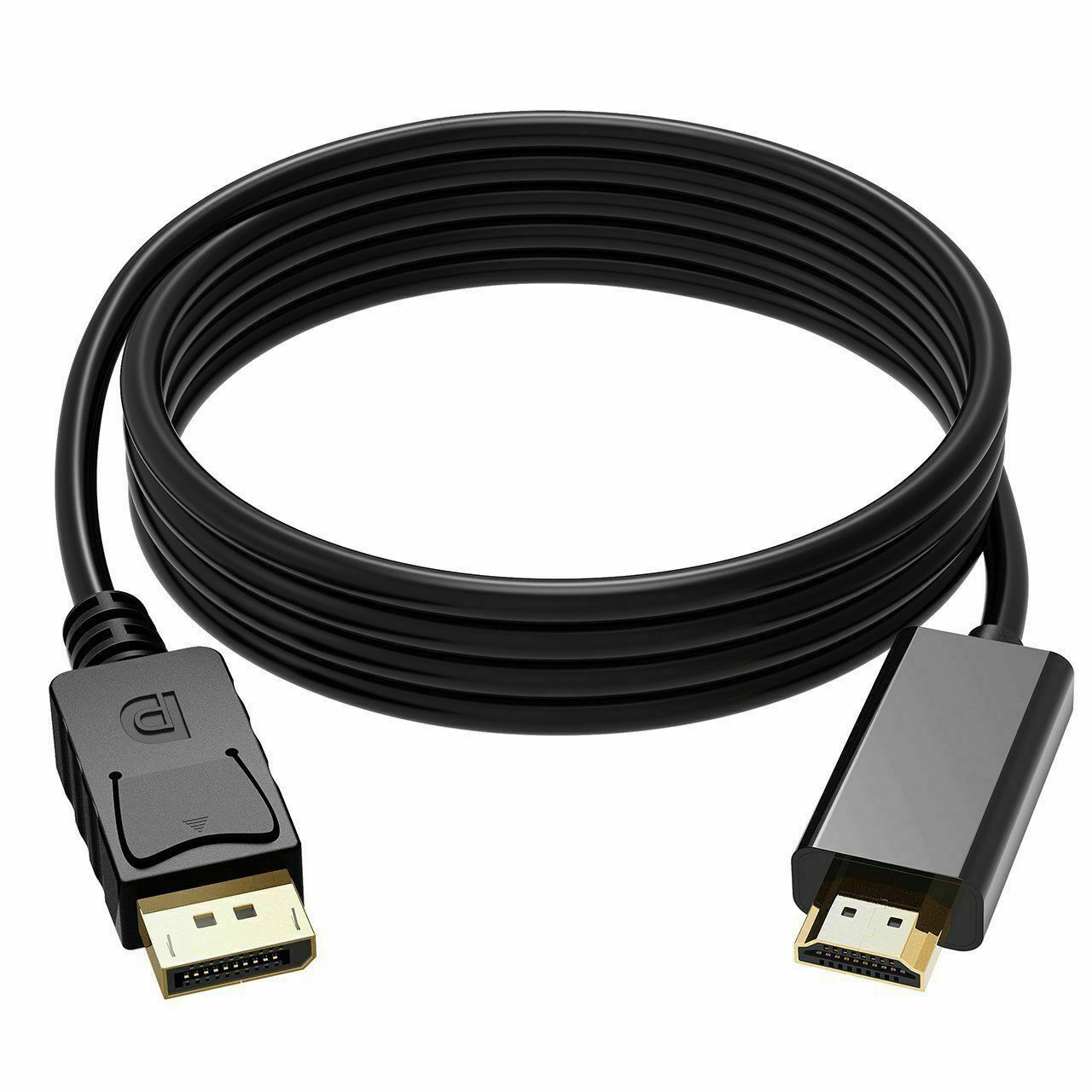 V324-18-HDMIDP-6FT-DISPLAY-PORT-HDMI-1-00 1.8m DisplayPort Display Port DP Gold to HDMI Male Video Audio Converter Cable - Image 1