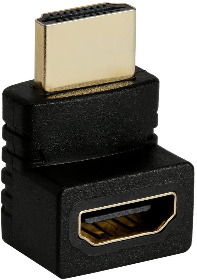 V324-270HDMI-270-DEGREE-HDMI-MALE-FEMALE-1-00 Right Angle 270 Degree HDMI Male to Female Plug Play Connector Adapter joiner - Image 1