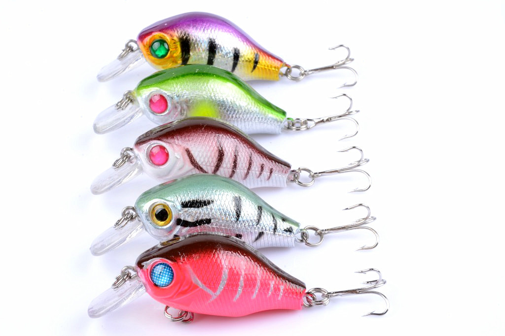 V324-C0002-69645-00 5x 5.5cm Popper Crank Bait Fishing Lure Lures Surface Tackle Saltwater - Image 1