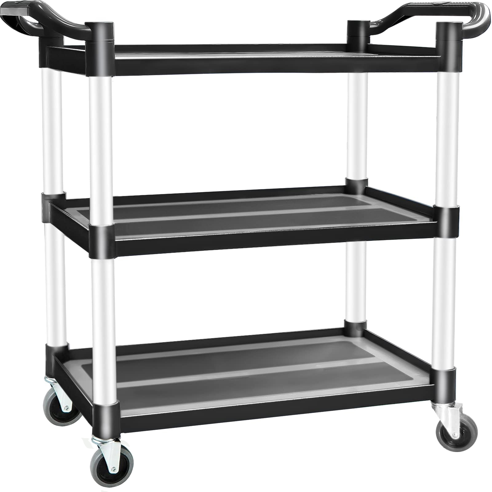 Version 1.0.0 3 Tier Large Service Food Cart Restaurant Trolley Utility Cart Kitchen Catering Shelf Storage - Image 1