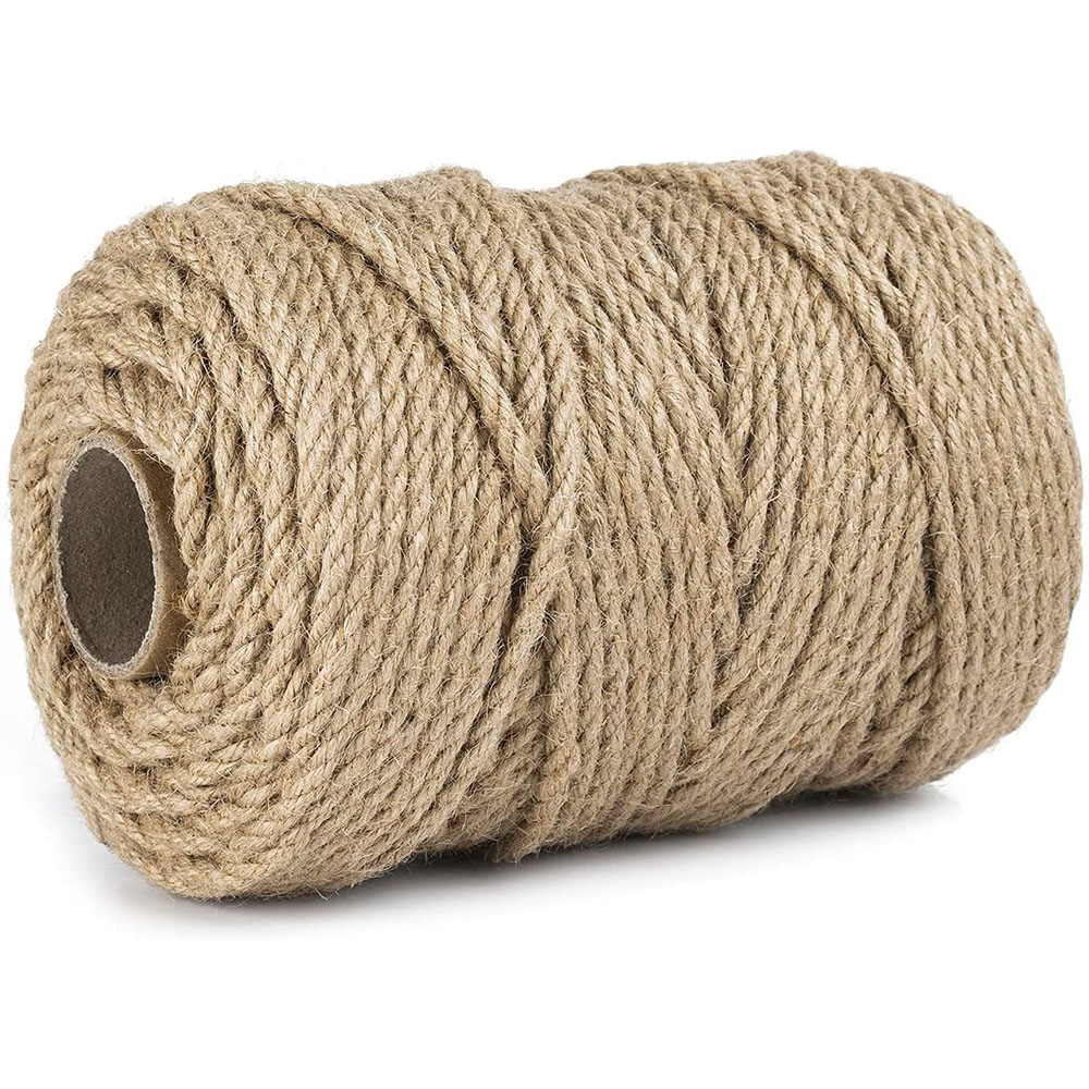 V324-HO-5MMSROPE-5mm-sisal-rope-1-00 100m Sisal 5mm Rope Natural Twine Cord Thick Jute Hemp Manila Crafting Home Decor - Image 1