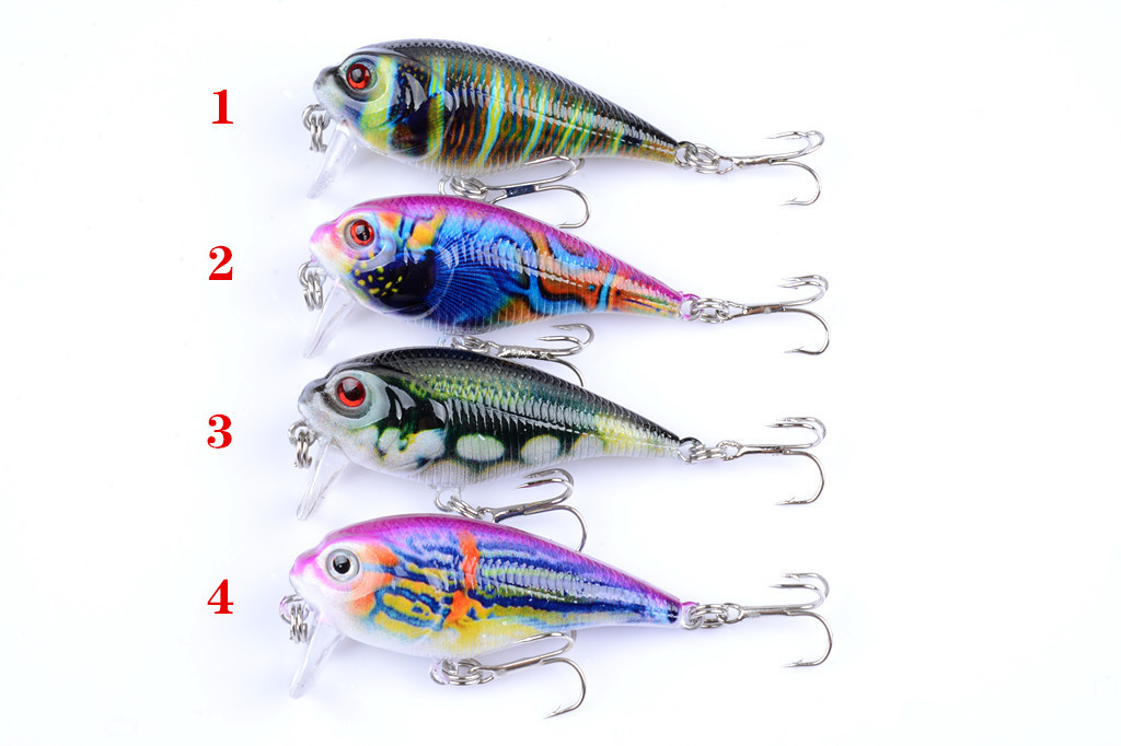 V324-LB02-fishing-lure-LB02-1-00 4x 5.5cm Popper Crank Bait Fishing Lure Lures Surface Tackle Saltwater - Image 1