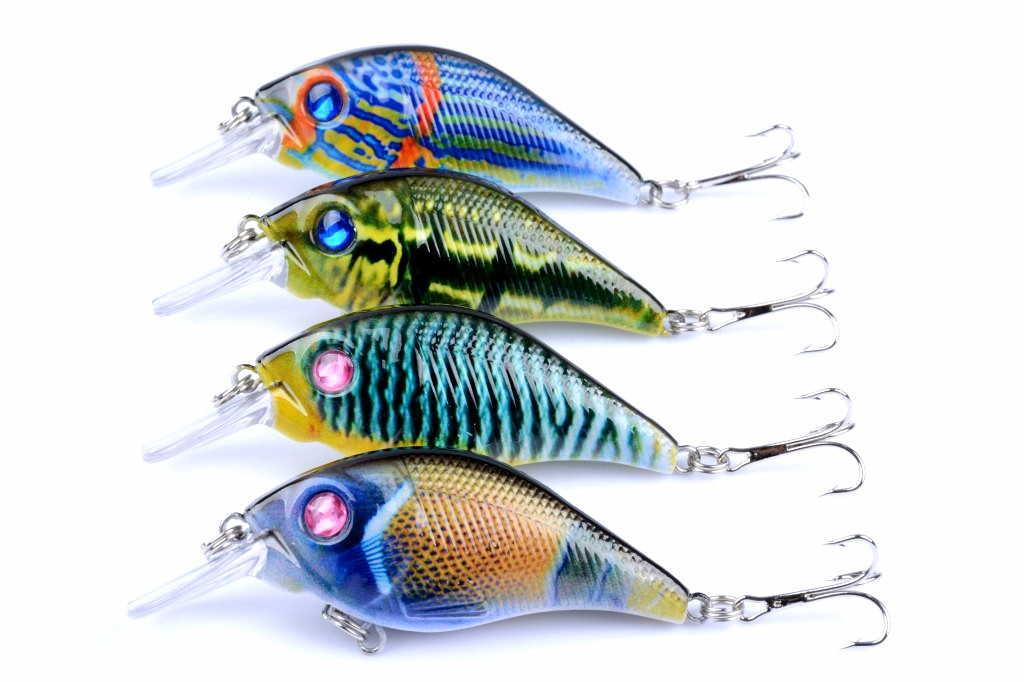 V324-LB27-fishing-lure-LB27-1-00 4x 7.5cm Popper Crank Bait Fishing Lure Lures Surface Tackle Saltwater - Image 1