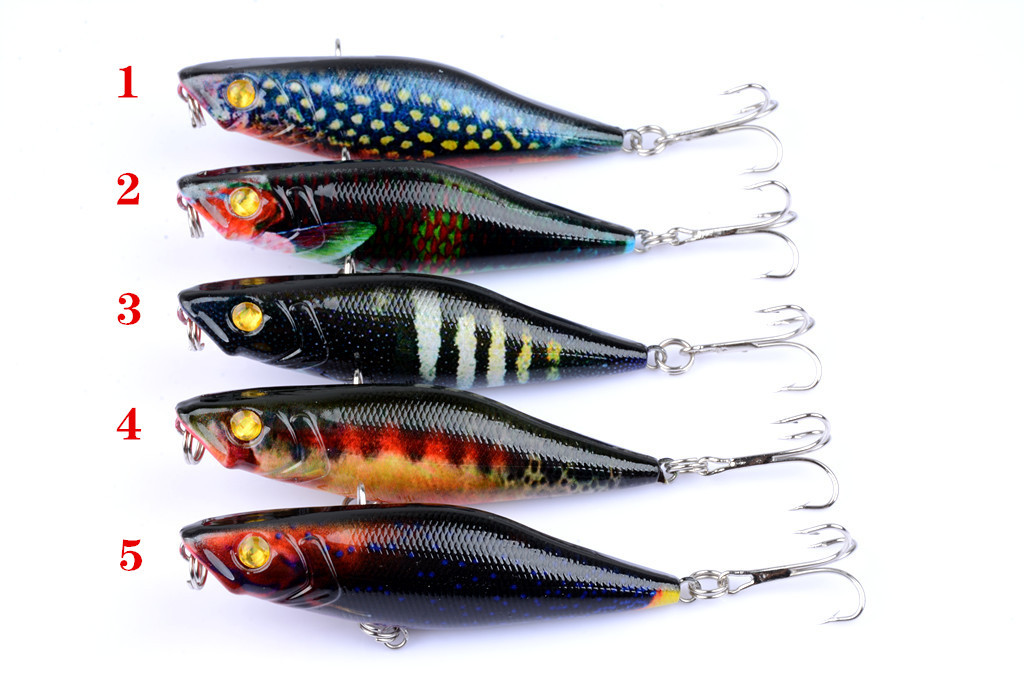 V324-LB88-fishing-lure-LB88-1-00 5X 7.5cm Popper Poppers Fishing Lure Lures Surface Tackle Fresh Saltwater - Image 1
