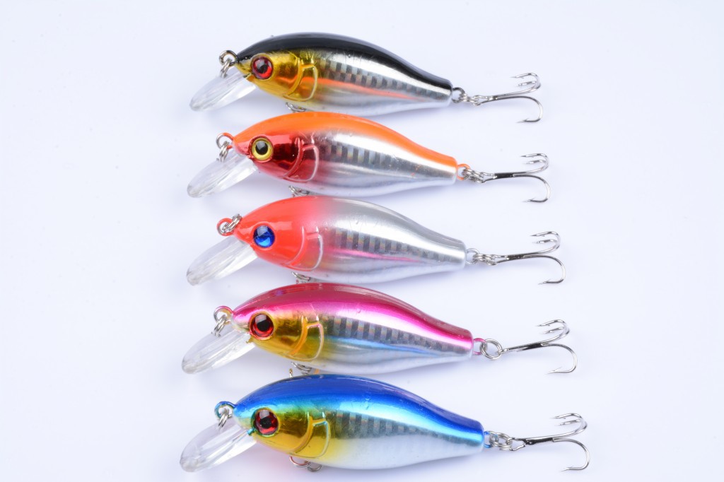 V324-LD-C0012-1-00 5x 7.5cm Popper Crank Bait Fishing Lure Lures Surface Tackle Saltwater - Image 1