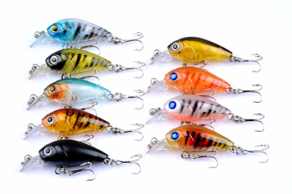 V324-LD-C0031-151057-00 9x 4.5cm Popper Crank Bait Fishing Lure Lures Surface Tackle Saltwater - Image 1
