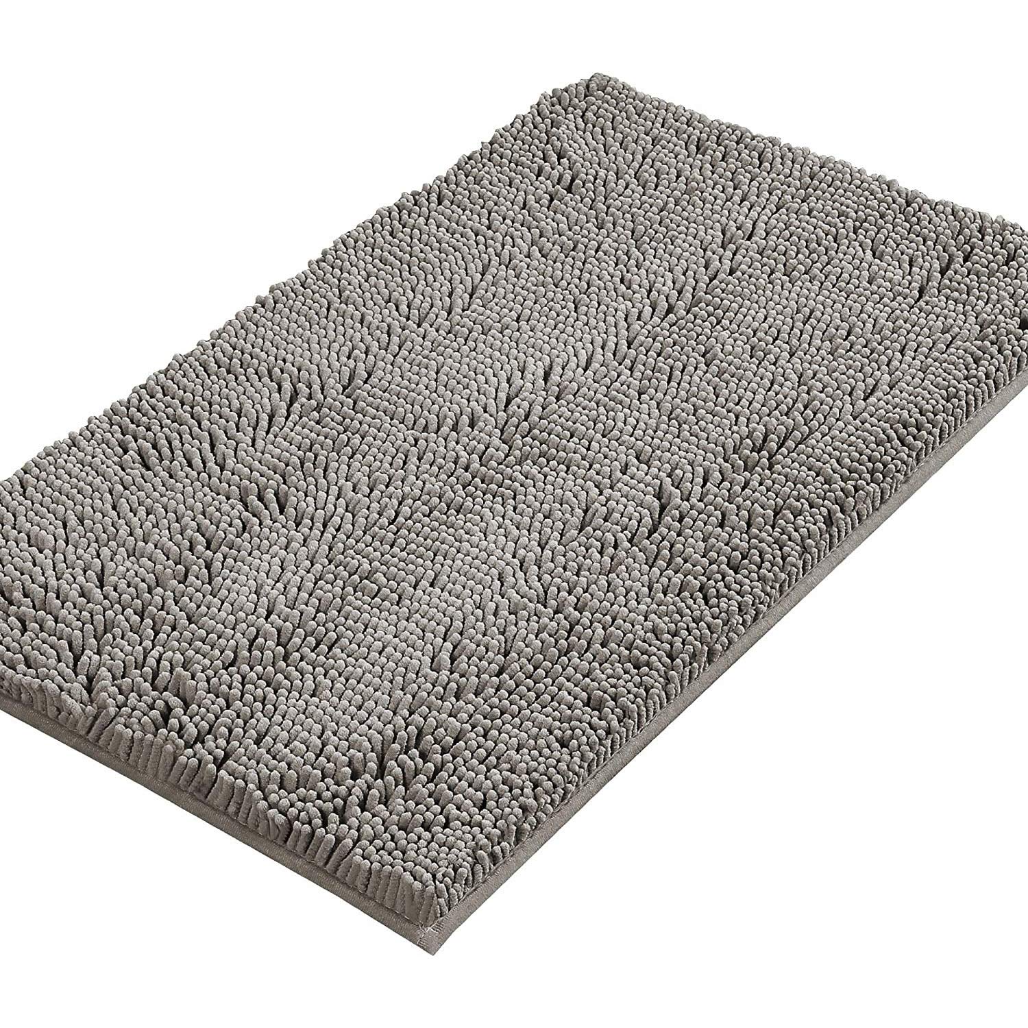 V324-MATDARKG-4570-69594-00 Dark Grey Bath 45*70cm Mat Rug Bathroom Extra Soft Absorbent Rugs Non Slip Quick Dry - Image 1