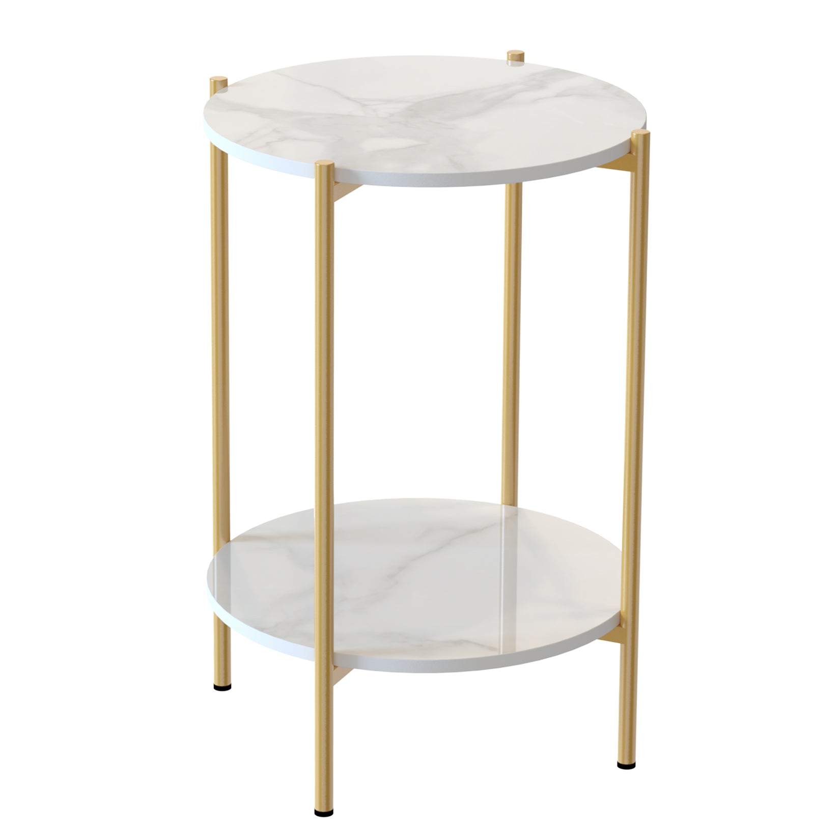 V355-IA-ST6-MG-67511-00 Interior Ave - Alba Gold Side Table - Image 1