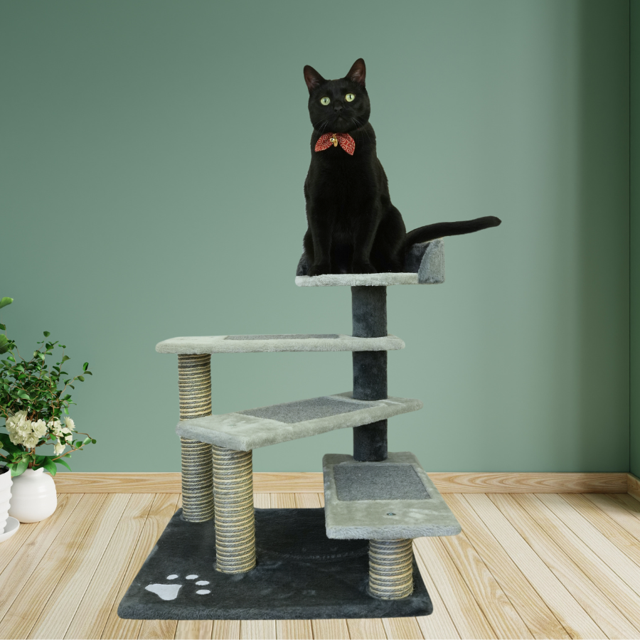 V378-PW-MA05-175252-00 Petwiz Multi Level PawPal Scratching Post Cat Tree - Image 1