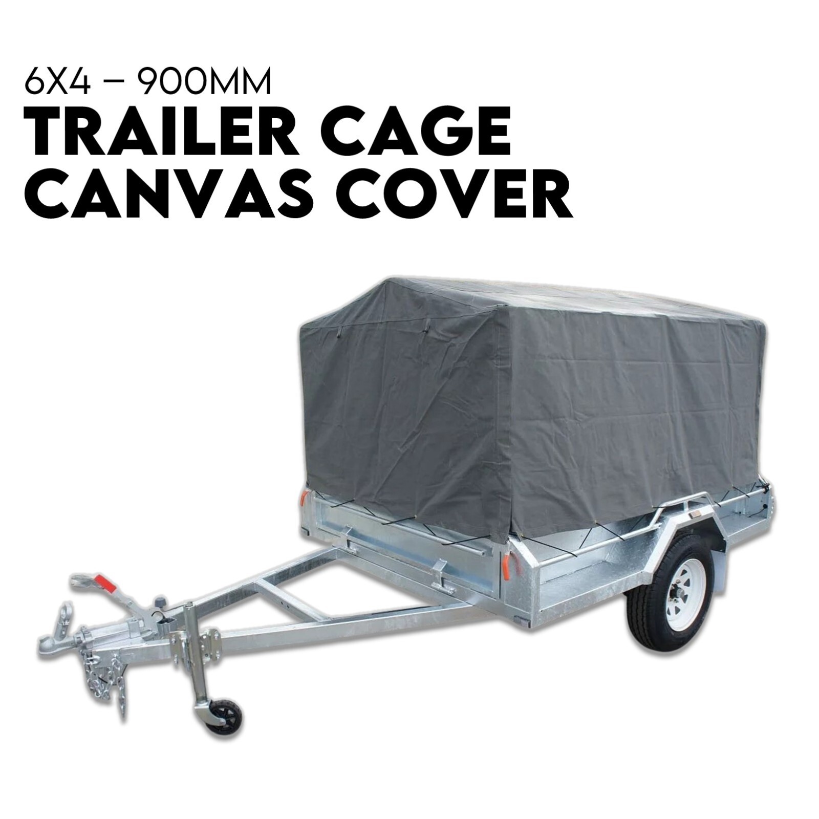 V379-TRAILCOV649001-202504161234-00 900mm Trailer Cage Canvas Tarp Cover for 6x4 High Quality Cage Universal 3 foot - Image 1