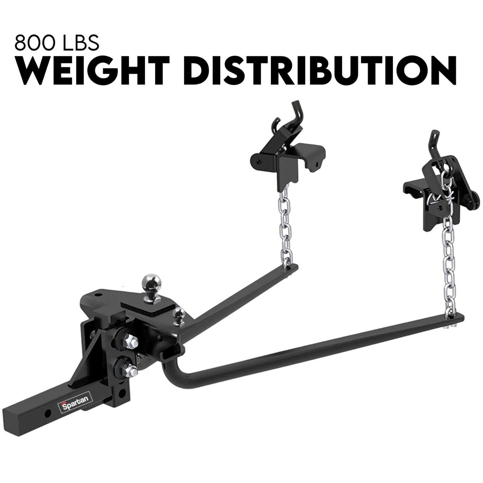 V379-WEIGHTFULL8007-66874-00 Weight Distribution Hitch System Load Leveller Caravan Anti Sway Bars 800Lb - Image 1