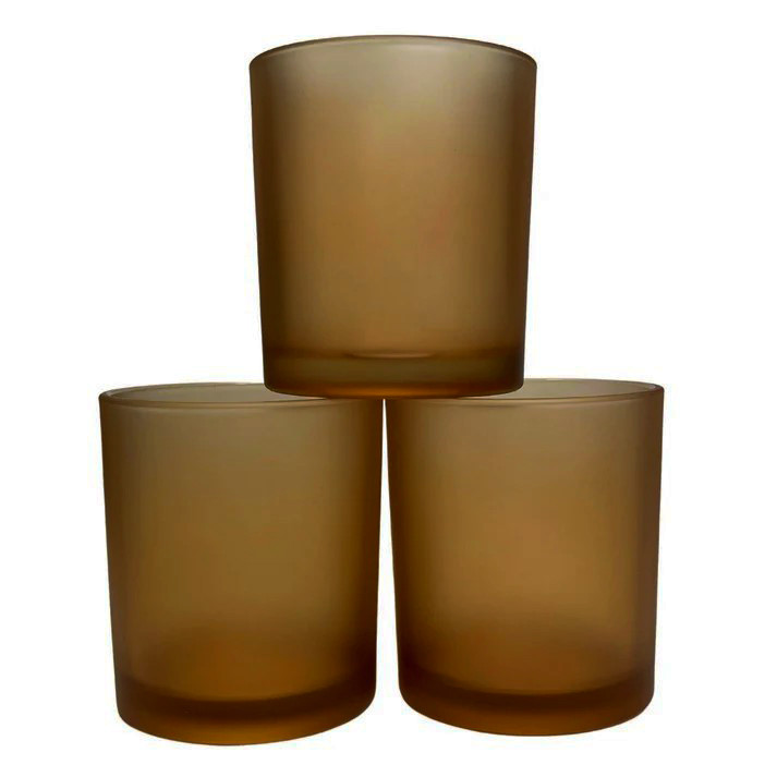 V382-BROWNFHX40-202503121006-00 40 Pack Brown Frosted Glass Votive Tealight Candle Holders House Party Centerpiece Xmas Wedding Decor Glass Candlestick Party Decorations Bridal Valentines Event - Image 1