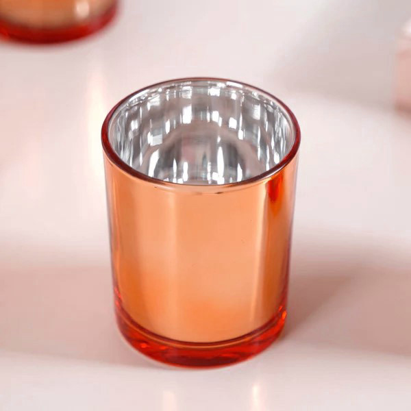 V382-COPPERS40-202503121015-00 40 Pack Copper Votive Tealight Candle Holders Valentines Day Mercury Wedding Decor Glass Candlestick Party Decorations Bridal Baby Shower Event - Image 1