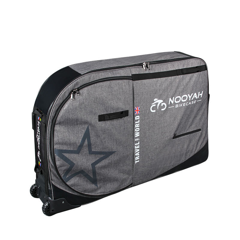 V382-GREYBK012-89920-00 NOOYAH Bike Travel Bag Case Plane Boat Shipping Transport, Fits Cross Country All Mountain Bike, MTB, TT, Road Triathlon Bike 29er 700c - Image 1