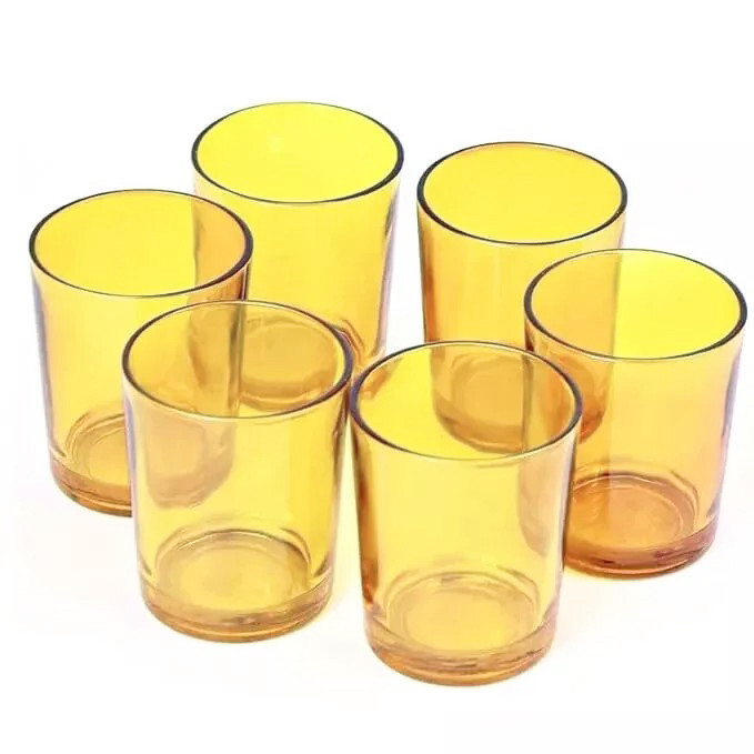 V382-YELLOWCHX20-202503072226-00 20 Pack Yellow Glass Votive Candle Holders Table Centreoieces Xmas Wedding Anniversary Event Recption Party Function or Home Decor - Image 1