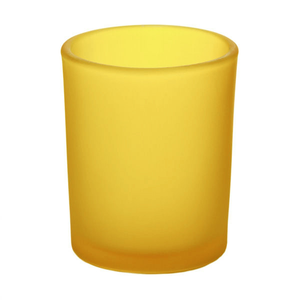 V382-YELLOWFHX10-202503072226-00 10 Pack Yellow Frosted Glass Votive Candle Holders Table Centreoieces Xmas Wedding Anniversary Event Recption Party Function or Home Decor - Image 1