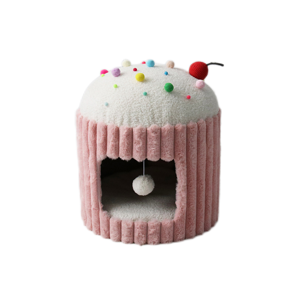 V390-C7277-84060-00 CATIO Pink Cupcake Cat House - Image 1
