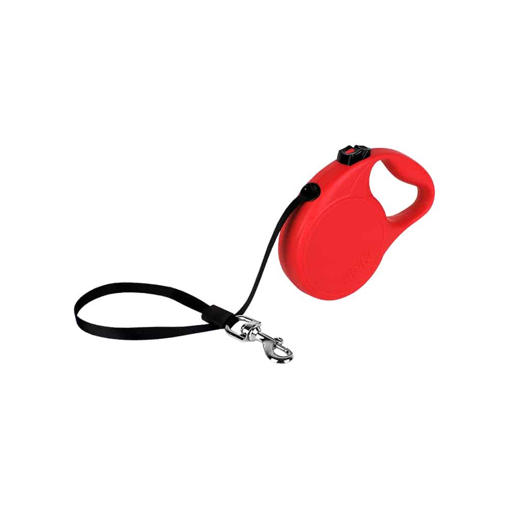 V390-KTRLSRD-185561-00 KONG Trail Red Retractable Leashes Small - Image 1