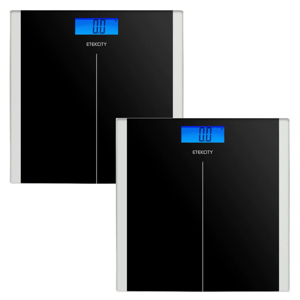 V398-EKEB9380H-2P-202504111830-00 Etekcity Digital Body Weight Bathroom Scale - Black - 2 Pack - Image 1