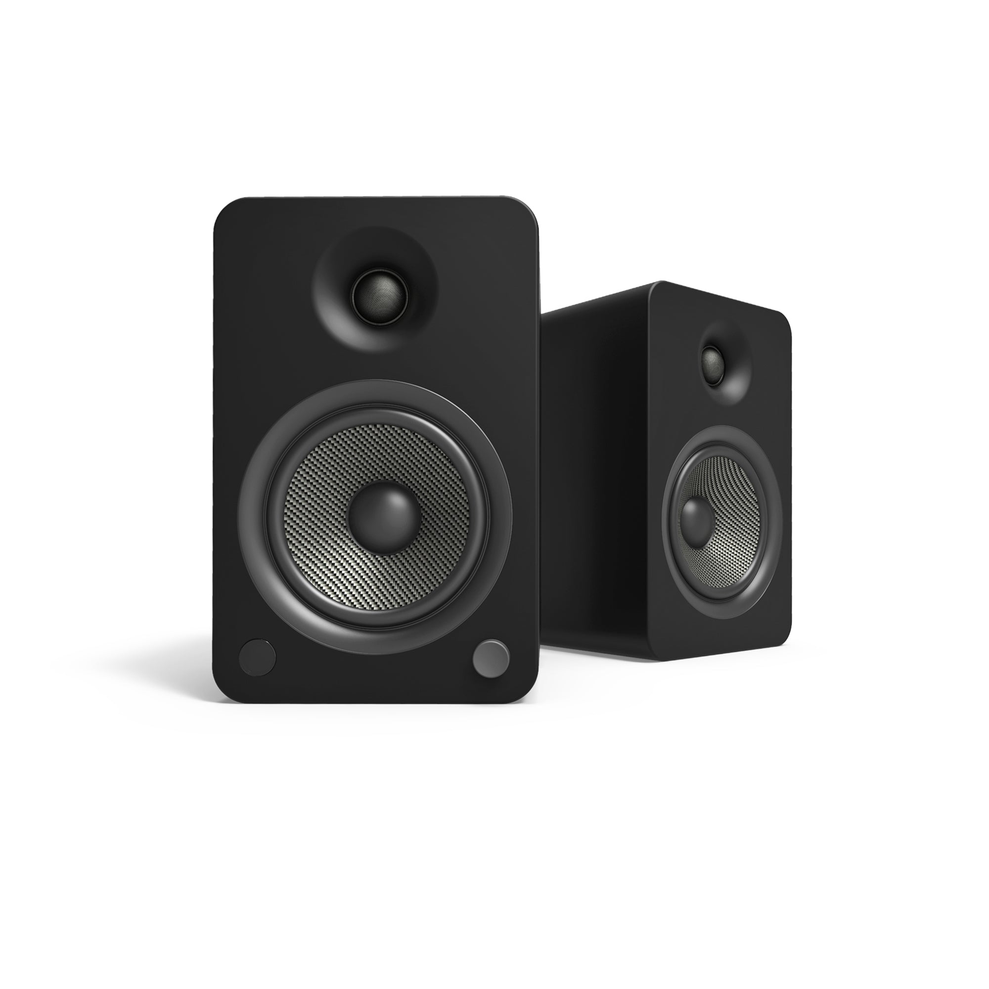 V398-KO-YU6MB-I-202505301534-00 Kanto YU6 200W Powered Bookshelf Speakers with Bluetooth and Phono Preamp - Pair, Matte Black - Image 1