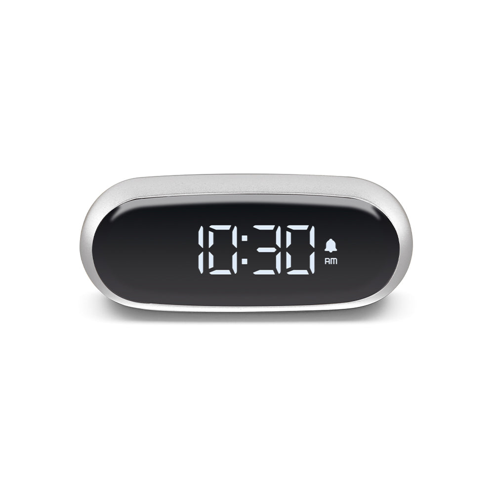 V398-LD-LR154AP-202503061820-00 Lexon Minut Mini Alarm Clock - Alu Polish - Image 1