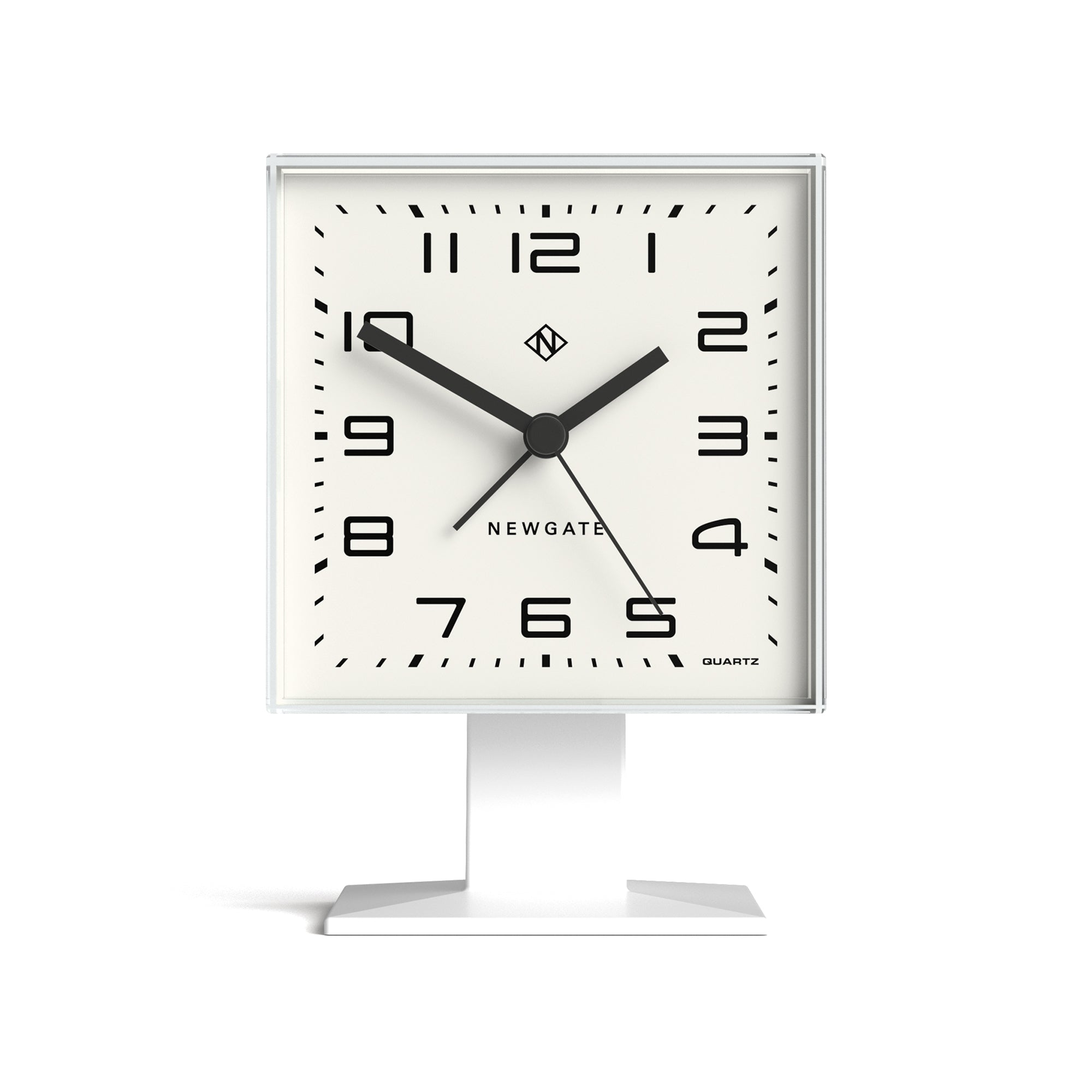 V398-NGALMVIC67PW-202506101856-00 Newgate Victor Alarm Clock Pebble White - Image 1